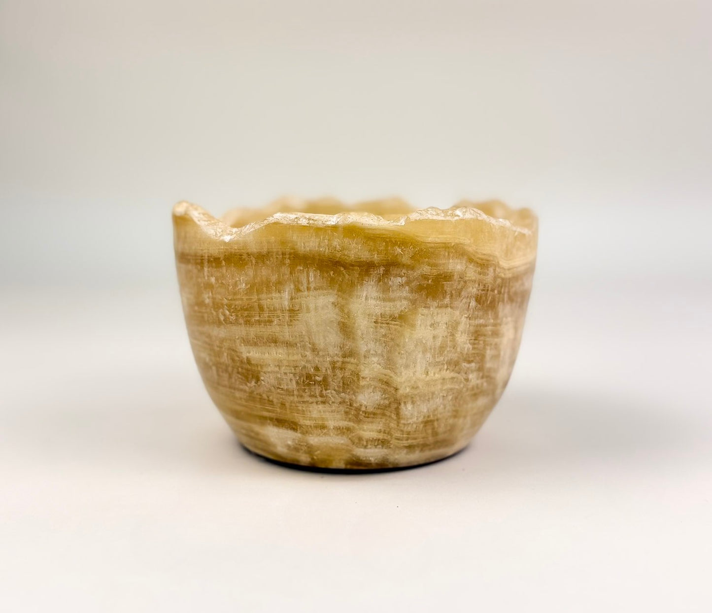 Travertine Candle Bowl