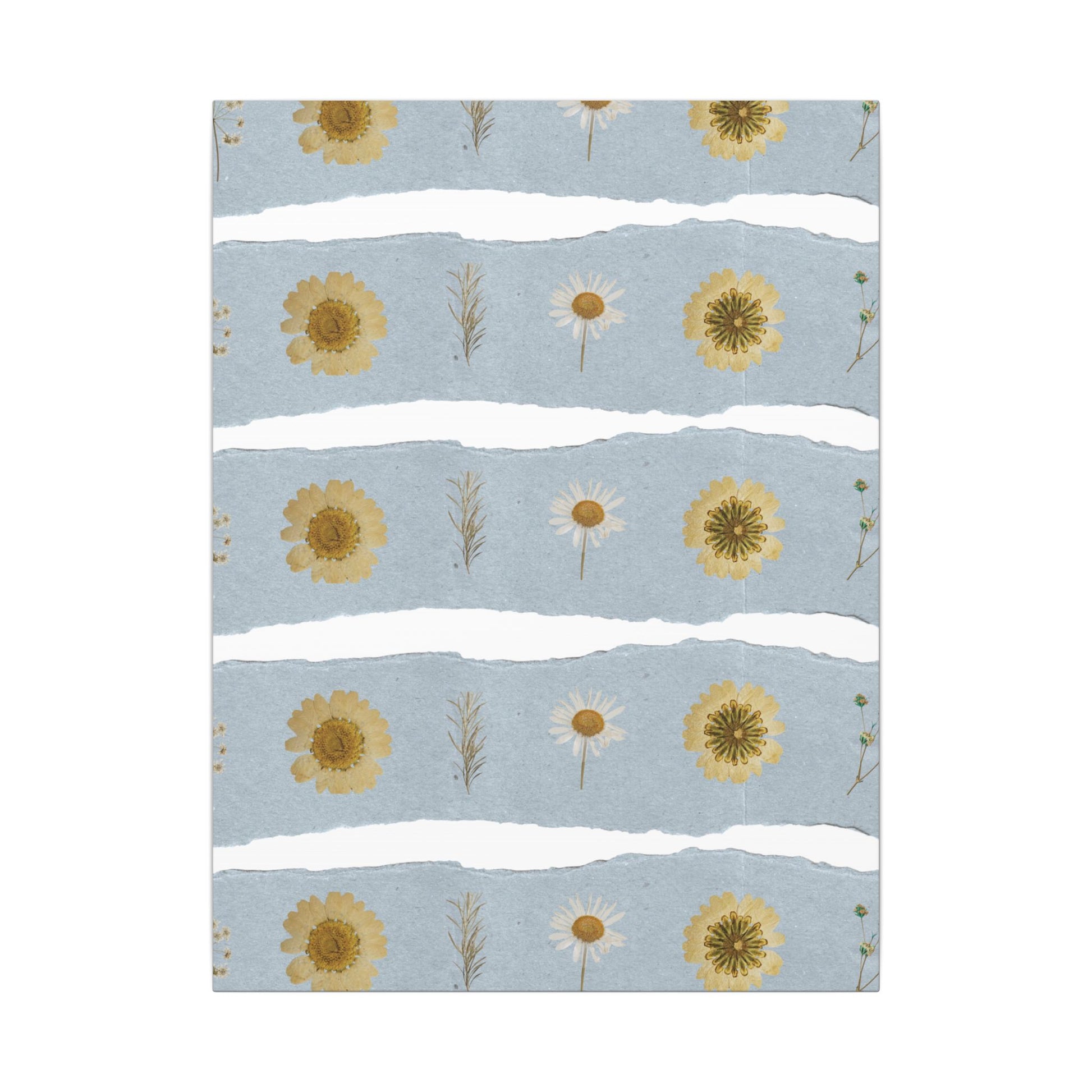 Vertical image of wildflower botanical wall art created by Studio Hill Designs on a white background.