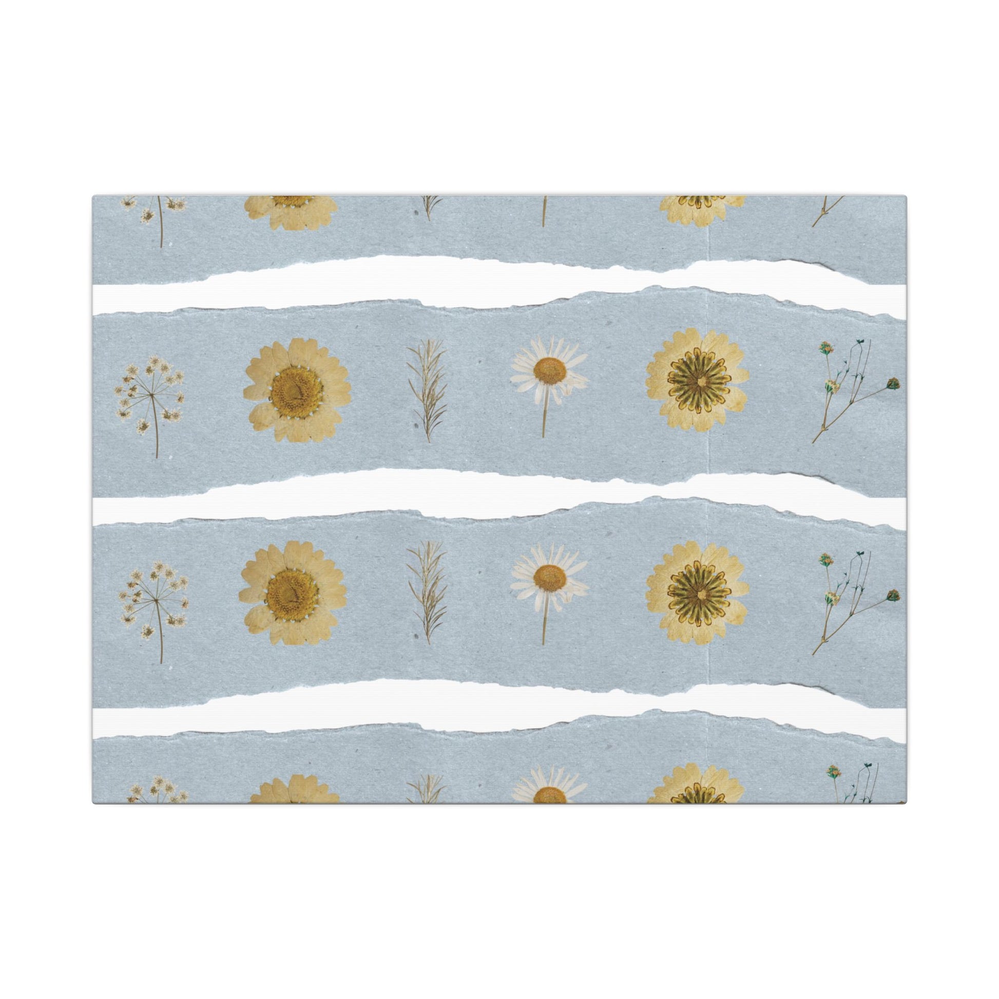 Horizontal image of wildflower botanical wall art created by Studio Hill Designs on a white background.